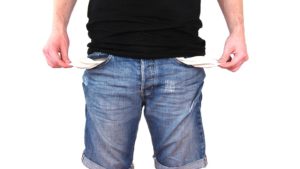 Kein Geld, Leere Hosentaschen zeigen