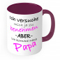 Preview: Weinrote TMotivMonster-Tasse - Ich versuche mich ja zu benehmen aber ich komme nach Papa