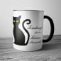 Preview: Schwarze MotivMonster-Tasse - Trinknapf für das Katzenpersonal