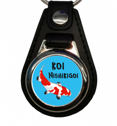 Koi - Nishikigoi - Schlüsselanhänger - Leder - Clip