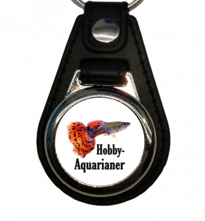 Hobby - Aquarianer - Schlüsselanhänger - Leder - Clip