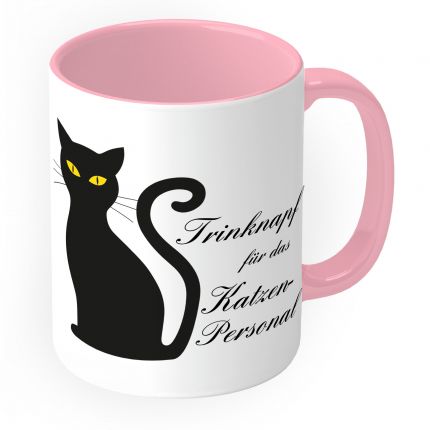 Trinknapf Katzen-Tasse Mit Spruch – 330ml, Spülmaschinengeeignet, Geschenk Für Katzenliebhaber (Rosa)