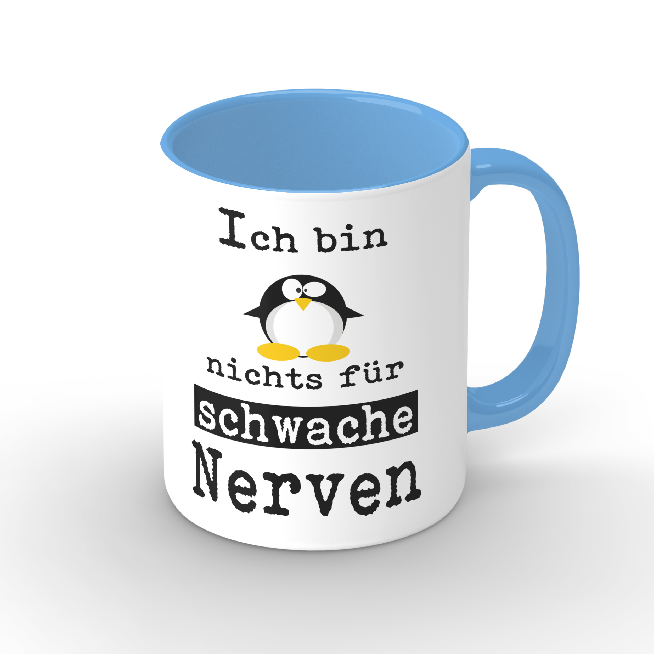 Personalisierte Tasse mit Namen und Pinguin Motiv