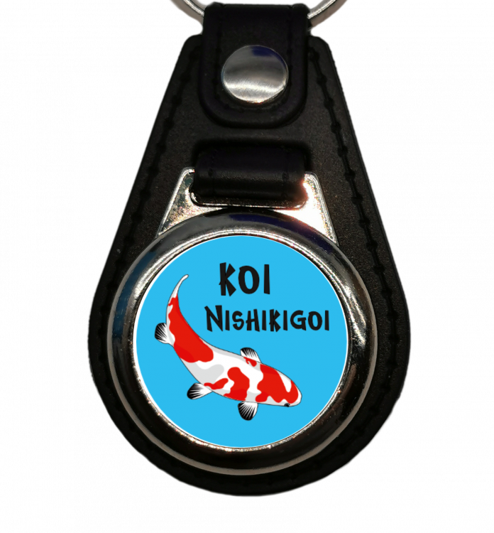 Koi - Nishikigoi - Schlüsselanhänger - Leder - Clip
