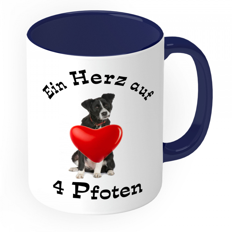 Tasse mit Motiv -Ein Herz auf 4 Pfoten